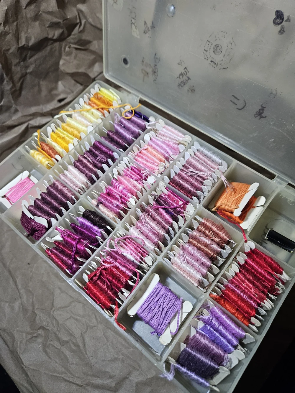 No Boundaries Clear Thread Organizer Box with Multicolor Threads